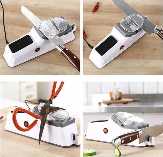 Afilador de cuchillos eléctrico Powerson® 4 en 1 Recupera el filo perfecto en segundos