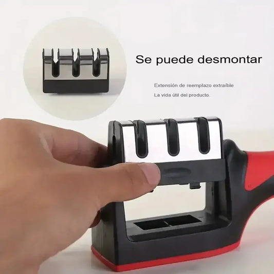 Afilador de lujo con sistema 3 etapas + diseño antideslizante