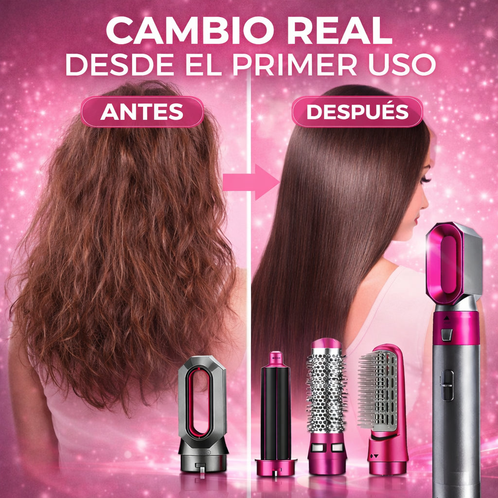 Cepillo Secador 5 en 1 Todo en Uno para Secado y Estilo Rápido – 🚨 35 % DCTO HOY