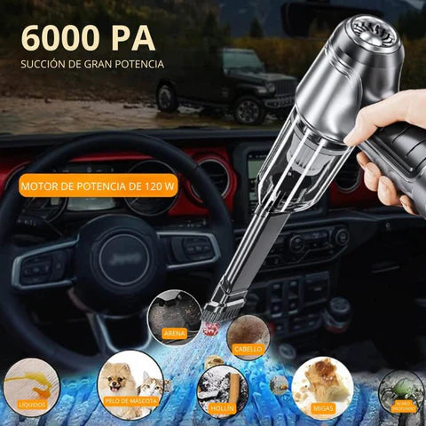 🚨GRAN OFERTA ASPIRADORA PORTÁTIL TURBOCLEAN 3X: ASPIRA, INFLA Y MIDE PRESIÓN + ENVÍO GRATIS