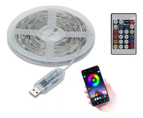Luces LED RGB smart 10M bluetooth + control + modo musical navideño 🎄✨