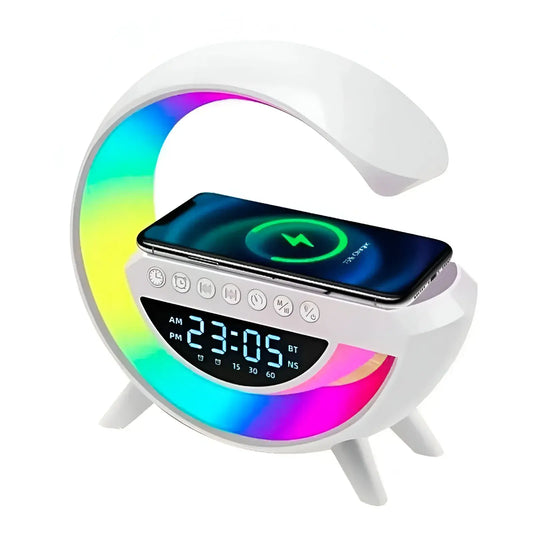 🚨¡Oferta! Lámpara 3 en 1: Luz, Parlante y Carga Inalámbrica