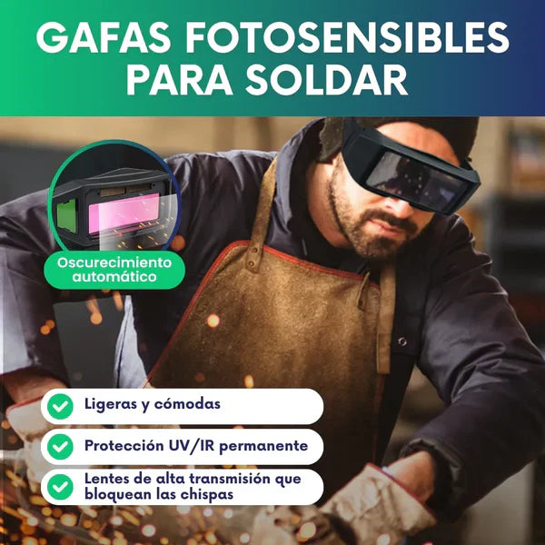 Gafas de Soldar Profesionales con Filtro Inteligente, Protección UV/IR y Diseño Ajustable