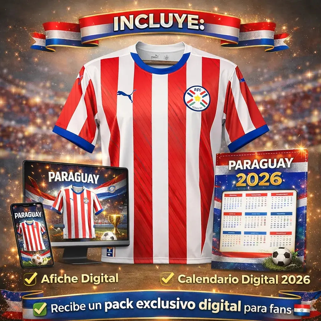 Remera Oficial Paraguay Pasión guaraní que se lleva en el pecho 🎁 HOY 30% DCTO