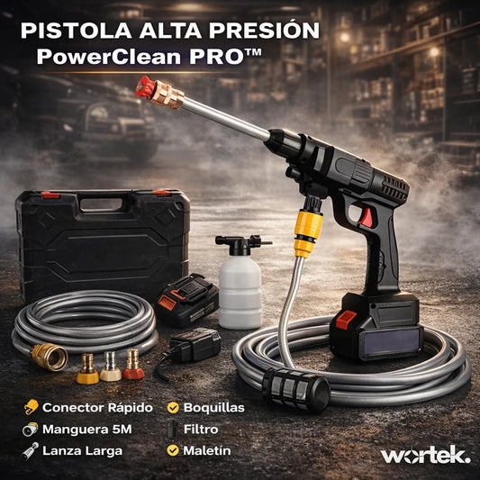 PowerClean™ Hidrolavadora de Alta Presión Inalámbrica + Kit 💼
