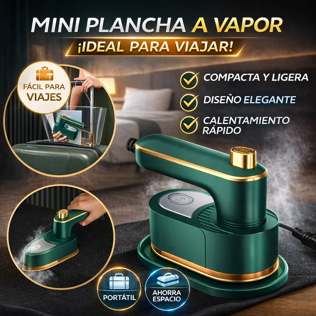 Mini Plancha Portátil 360° – Vapor Profesional en Cualquier Lugar 🎁 HOY 30% DCTO