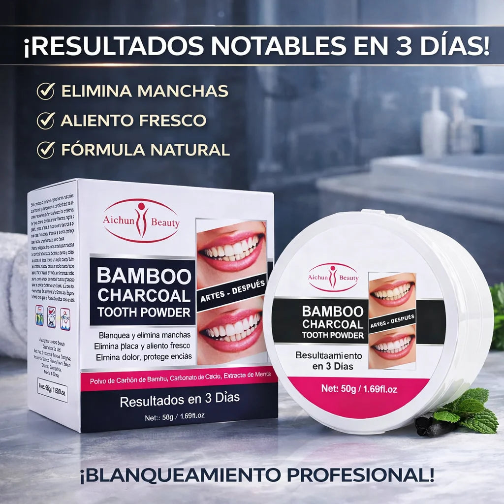 Blanqueador Dental de Lujo con Carbón Activado – Sonrisa Radiante en 3 Días + Aliento Fresco