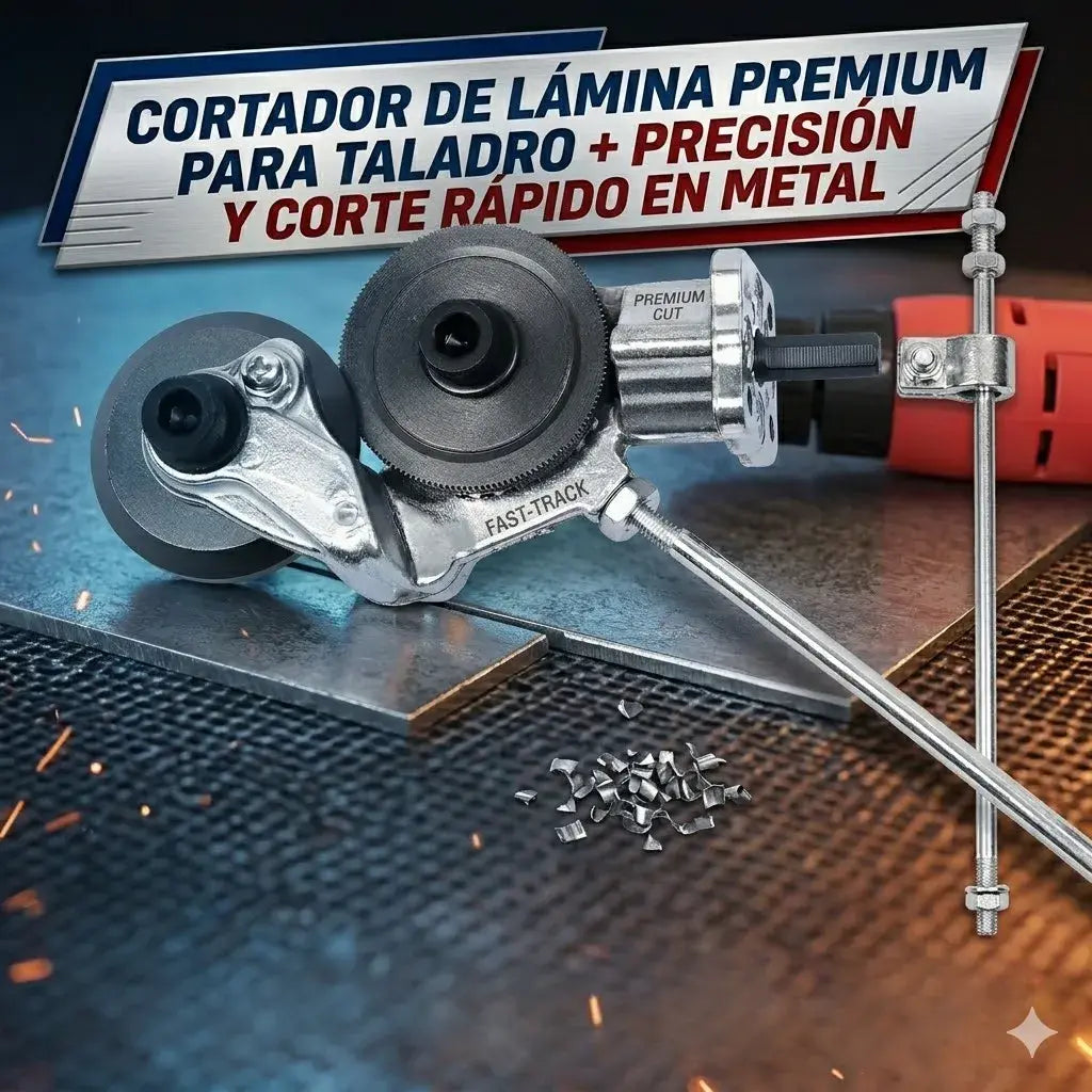 Cortador de Lámina Premium para Taladro + Precisión y Corte Rápido en Metal.