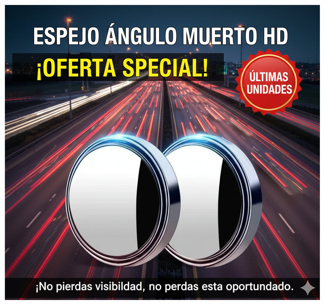 🔥 Espejos Punto Ciego 360°  | Visión clara y protección para tu auto
