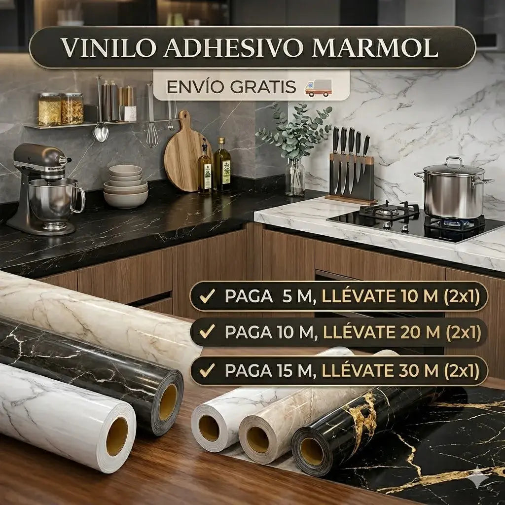 Adhesivo Marmolizado 10 m | Pagá 5 m + Envío Gratis