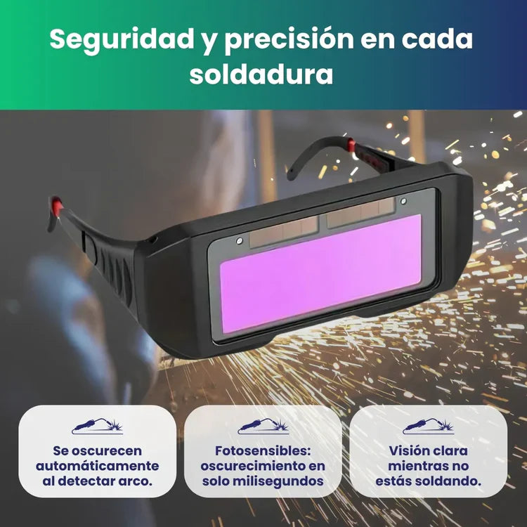 Gafas de Soldar Profesionales con Filtro Inteligente, Protección UV/IR y Diseño Ajustable