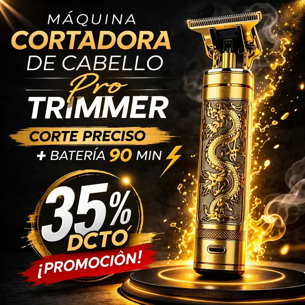 Máquina Cortadora de Cabello Pro Trimmer – Corte Preciso + Batería 90 Min | Promoción 35% DCTO HOY