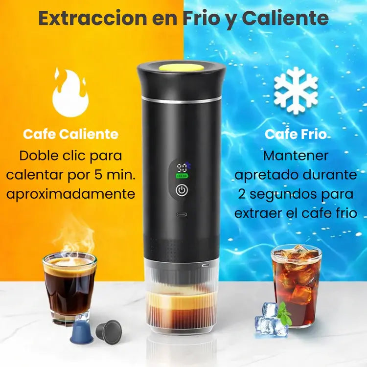 Cafetera Portatil 3 En 1 - Edición Premium- Compatible con cápsulas Nespresso® y Dolce Gusto® 🚨 HOY 30% DE DESCUENTO