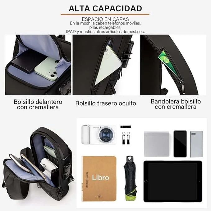 Mochila Anti robo - Tranquilidad y protección total en cada salida 🎁 HOY 30% DCTO