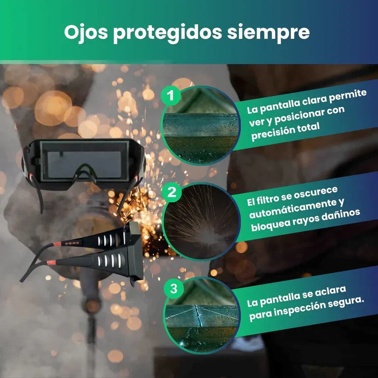 Gafas de Soldar Profesionales con Filtro Inteligente, Protección UV/IR y Diseño Ajustable