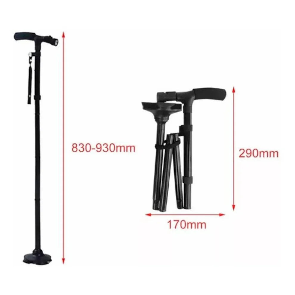 🎯 ¡OFERTA EXCLUSIVA! BASTON INTELIGENTE CON LUZ Y SOPORTE FIRME🦯