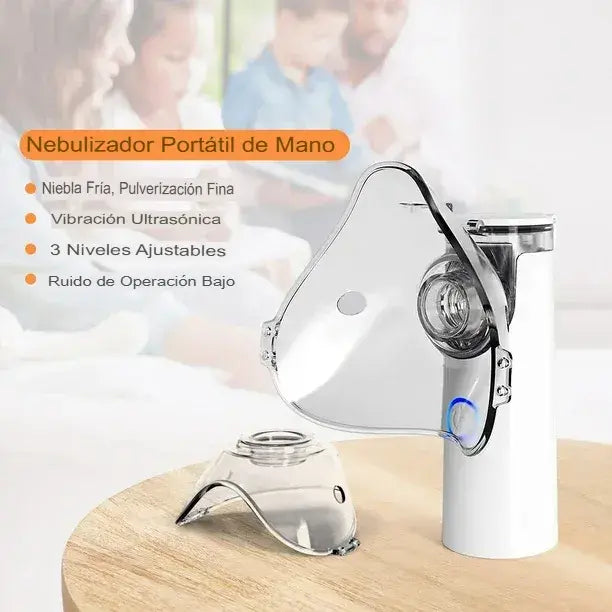 💨 Nebulizador Portátil Ultrasónico Pro + Kit Familiar: ¡Recarga USB/Batería! 🔋
