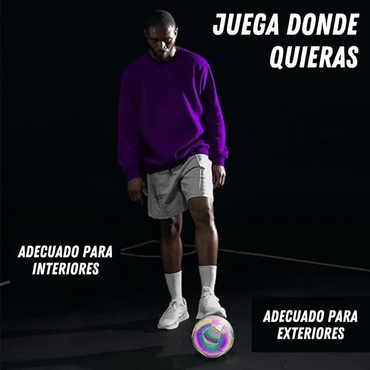 ⭐ Balón Galaxy Bright™ ⚽ Reflectivo 360° + Súper resistente + Diseño exclusivo