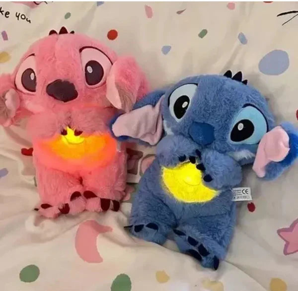 Peluche Stich Respira Original™ + luz relajante LED + tejido ultra suave + ideal para niños y adultos