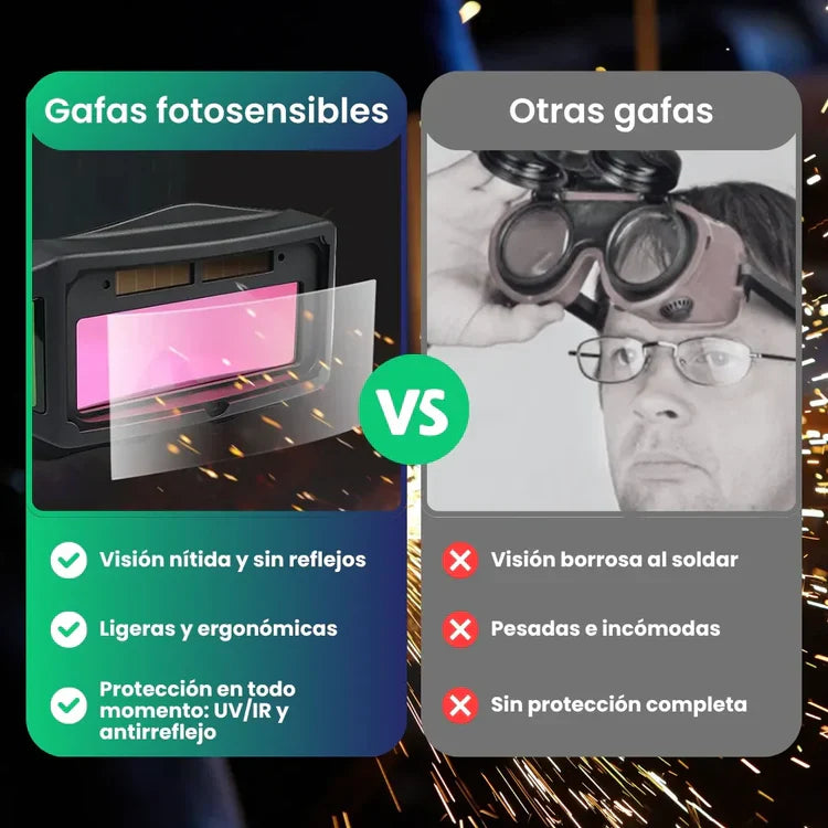 Gafas de Soldar Profesionales con Filtro Inteligente, Protección UV/IR y Diseño Ajustable