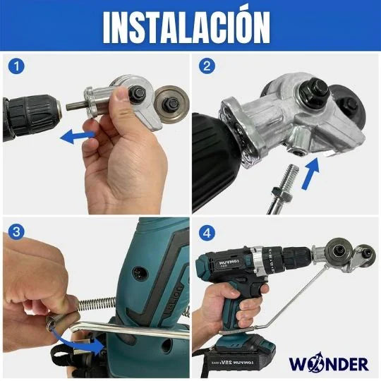 Cortador de Lámina Premium para Taladro + Precisión y Corte Rápido en Metal.