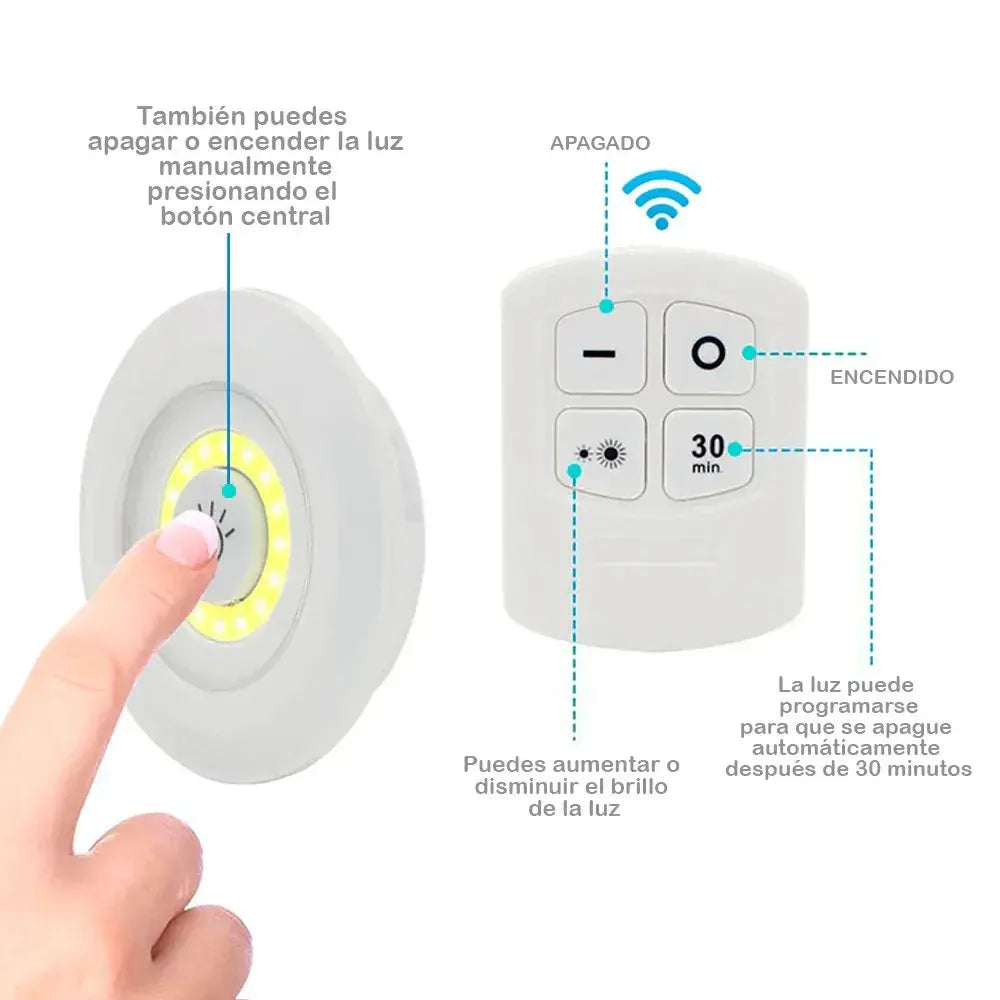 ⚡️SET DE 3 LUCES LED + CONTROL REMOTO INCLUIDO