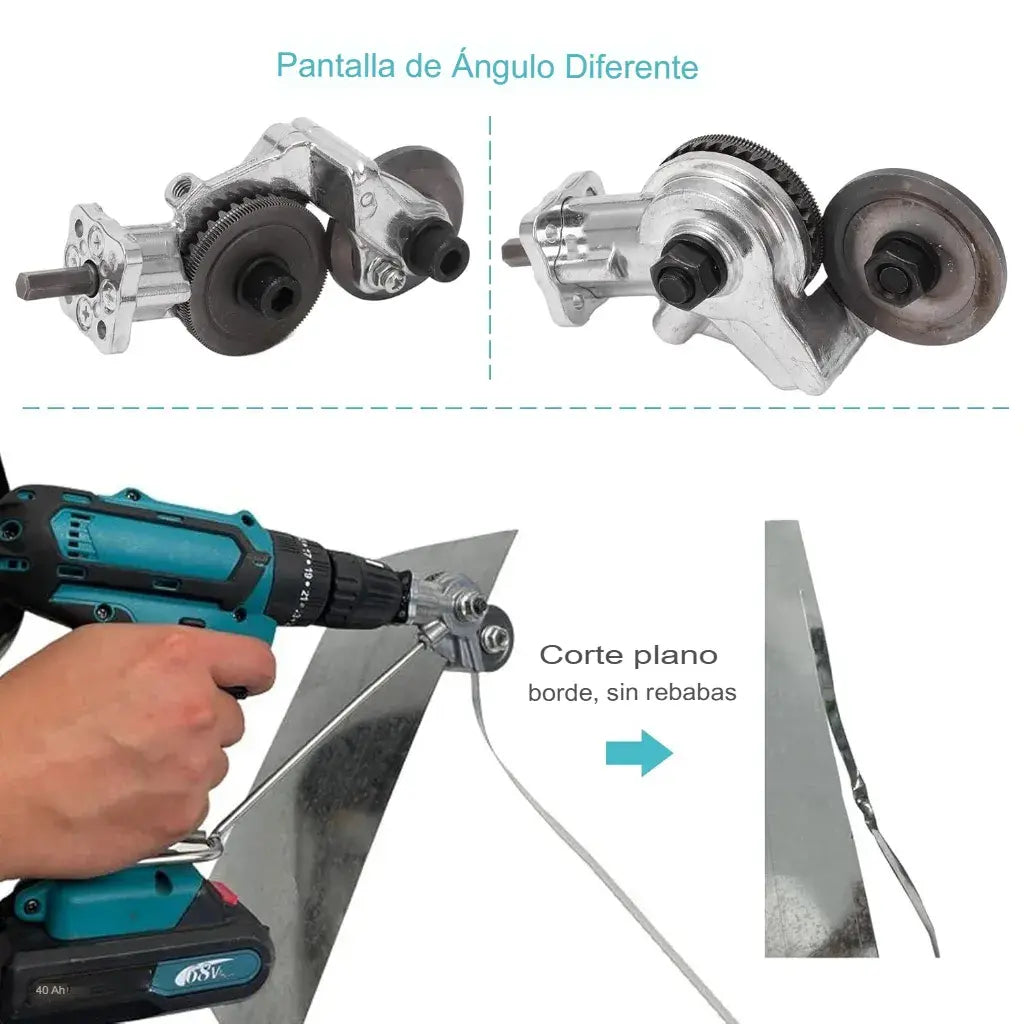 Cortador de Lámina Premium para Taladro + Precisión y Corte Rápido en Metal.