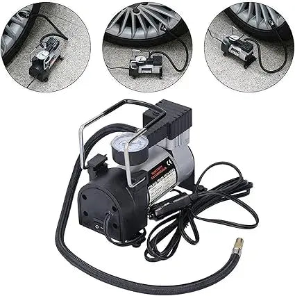 🚨 ¡OFERTA ESPECIAL! MINI COMPRESOR PORTÁTIL 12V – DOBLE CILINDRO, 150 PSI