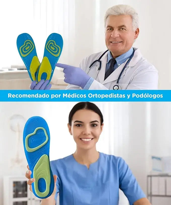 Plantillas Scholl Gel Activ® con soporte y amortiguación para máximo rendimiento.