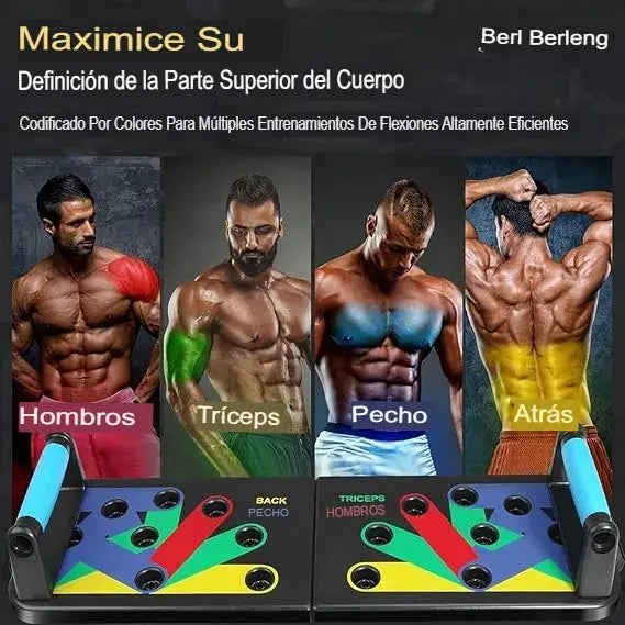 Tabla Push Up Flexiones - Sistema 9 en 1 de entrenamiento