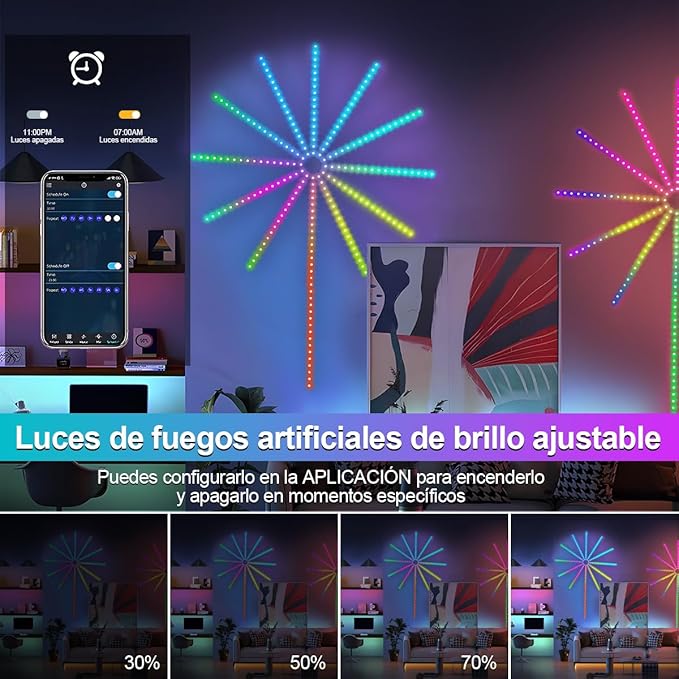 🎄✨ PRE VENTA Luces Rítmicas RGB con Control App + Efectos Musicales Premium para Navidad y Más Decoraciones ✨