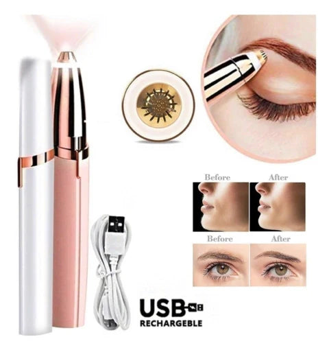✨ Depiladora de cejas recargable + luz LED de precisión + diseño elegante
