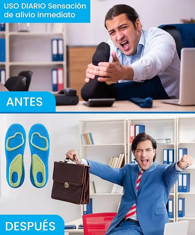 Plantillas Scholl Gel Activ® con soporte y amortiguación para máximo rendimiento.