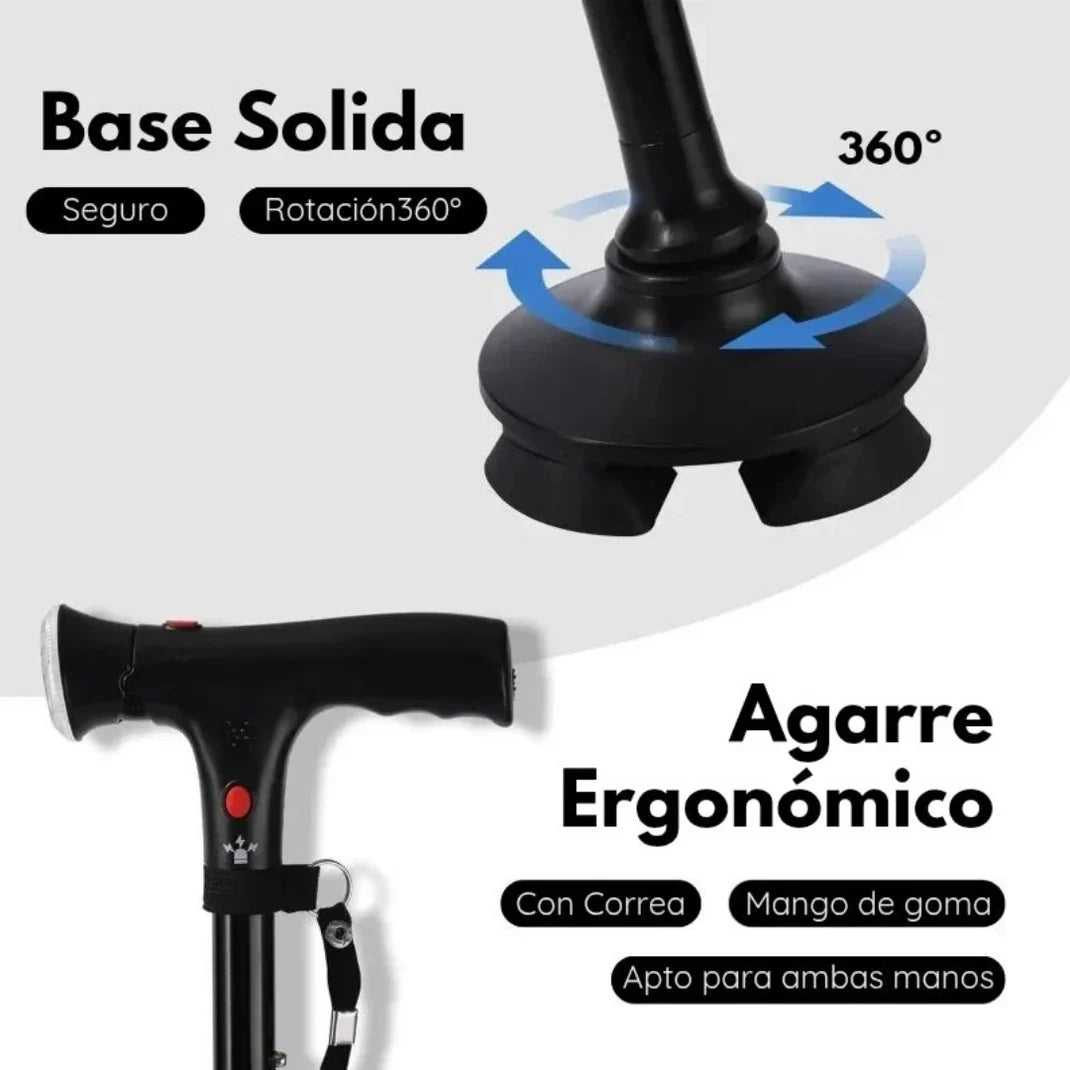 🎯 ¡OFERTA EXCLUSIVA! BASTON INTELIGENTE CON LUZ Y SOPORTE FIRME🦯