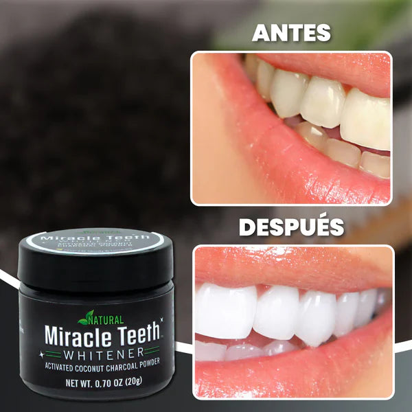 Blanqueador Dental Miracle Teeth™ de Lujo con Carbón Activado