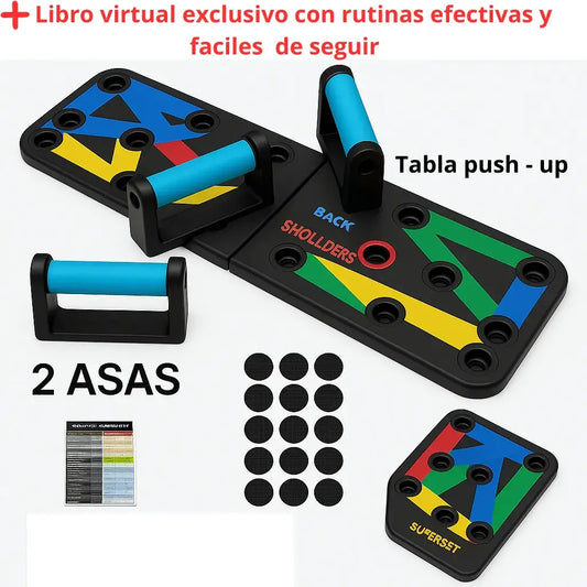 Tabla Push Up Flexiones - Sistema 9 en 1 de entrenamiento