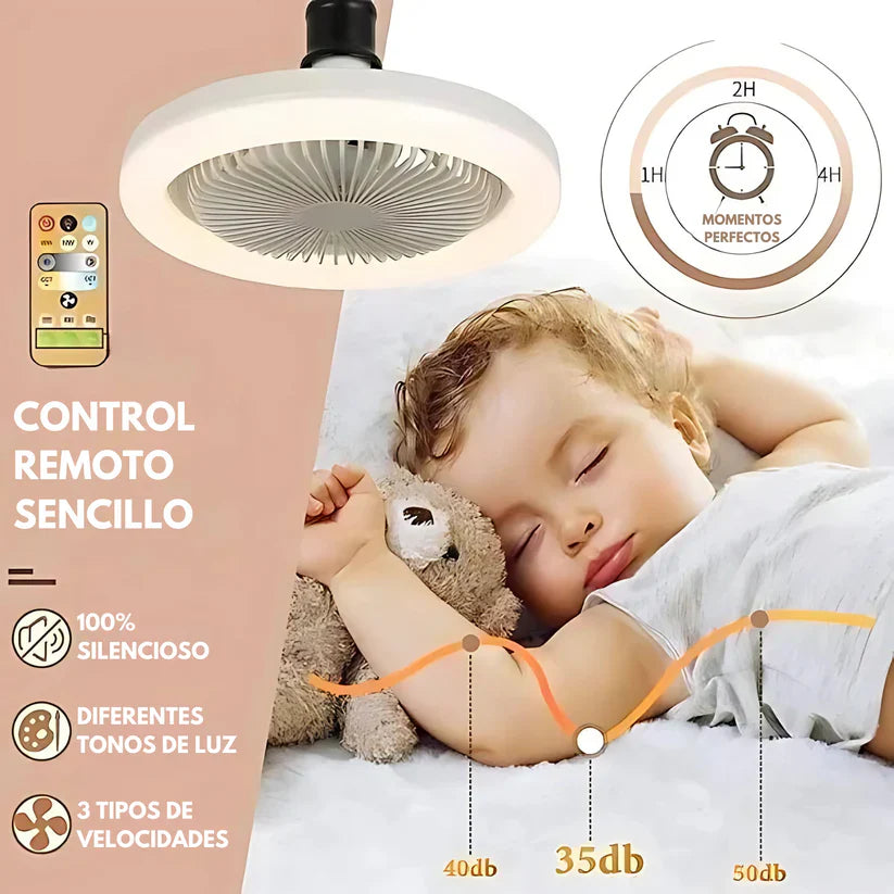 Ventilador de Techo Turbo LED® 3 en 1 | Ultra Potente, Silencioso y Aromatizante