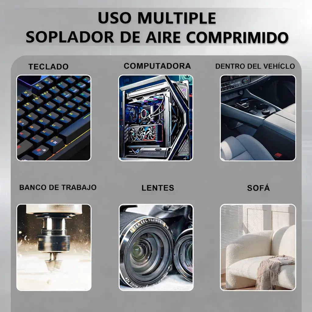 Soplador de aire Turbo Jet - para Teclado, Exteriores, Coche y Hogar 🎁 HOY 30%DCTO