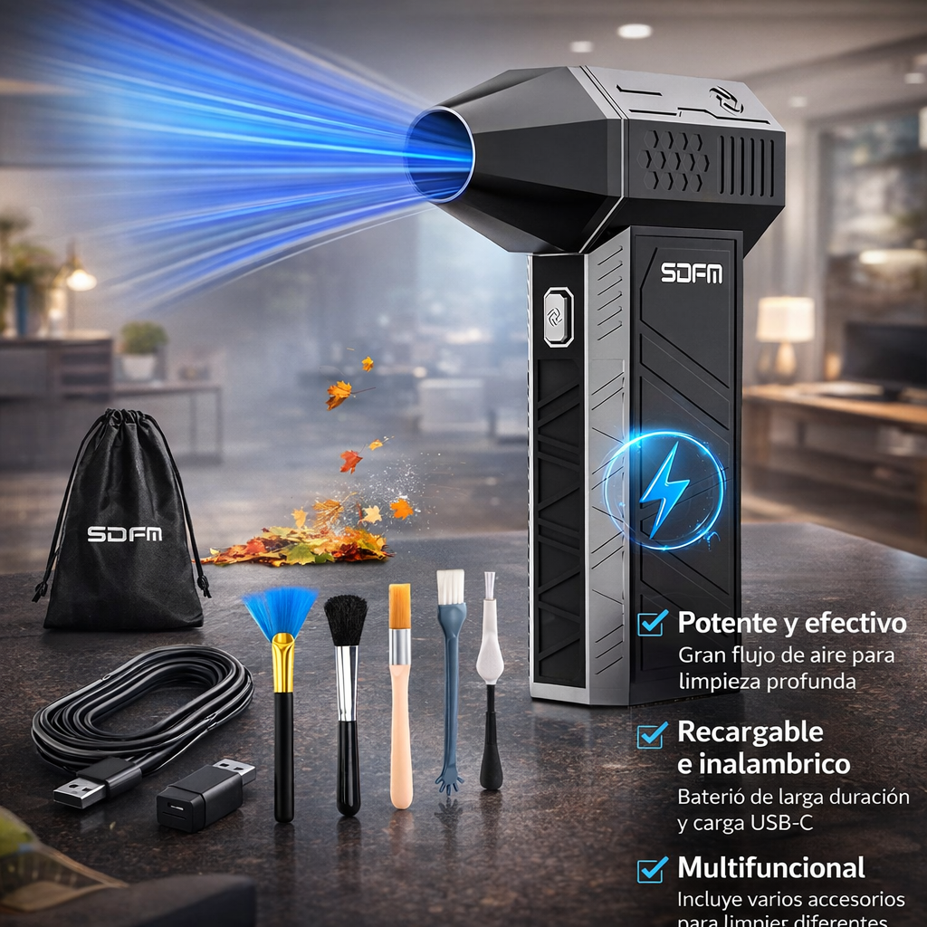 Soplador de aire Turbo Jet - para Teclado, Exteriores, Coche y Hogar 🎁 HOY 30%DCTO