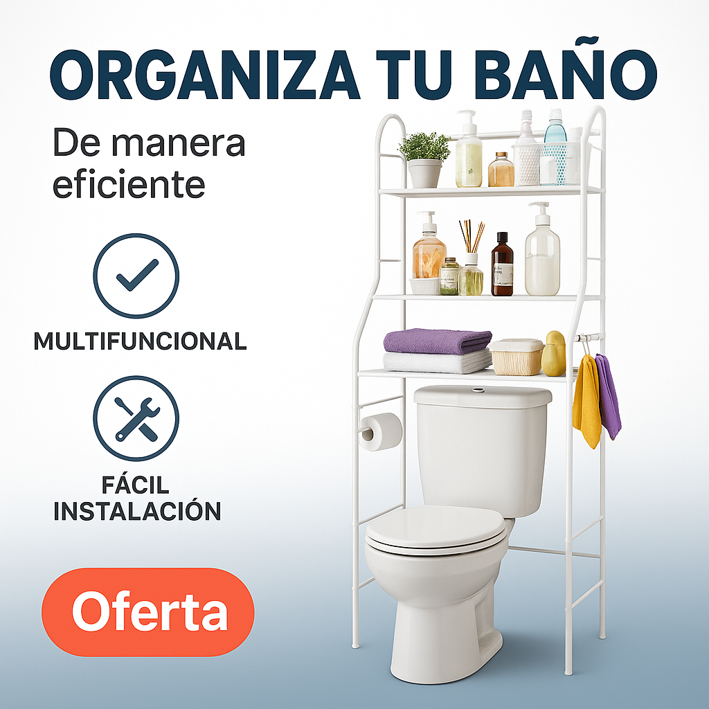 🚨 GRAN LANZAMIENTO: ORGANIZADOR DE BAÑO PREMIUM MULTIFUNCIONAL