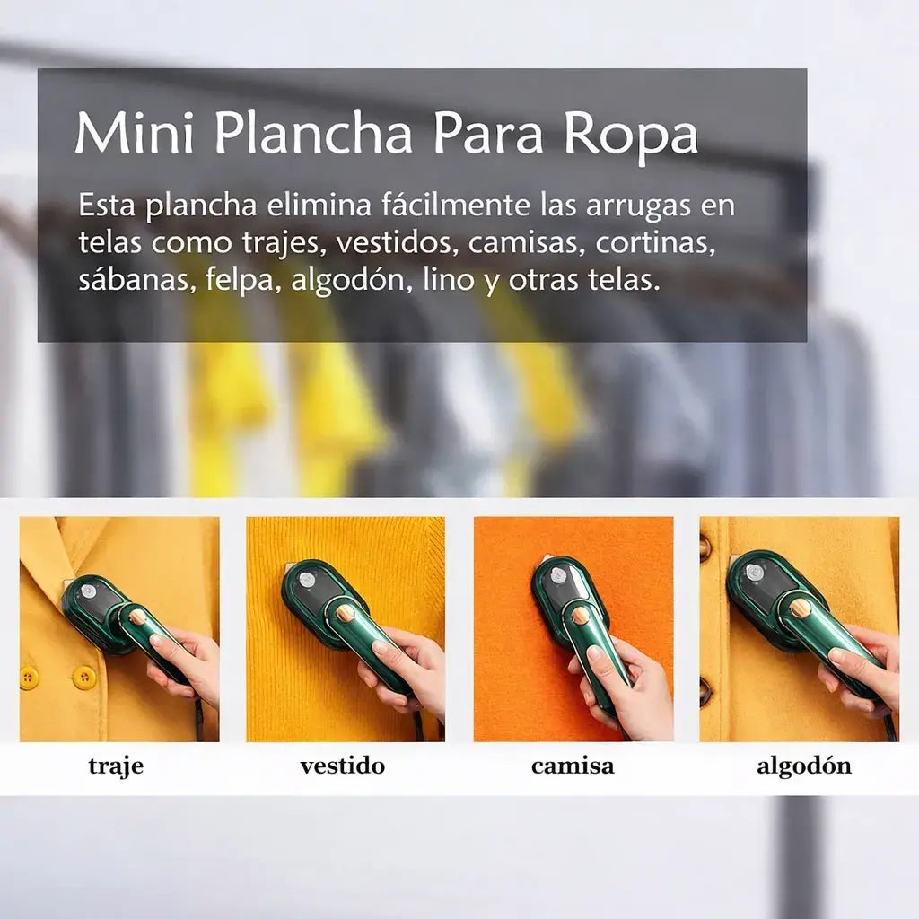 Mini Plancha Portátil 360° – Vapor Profesional en Cualquier Lugar 🎁 HOY 30% DCTO
