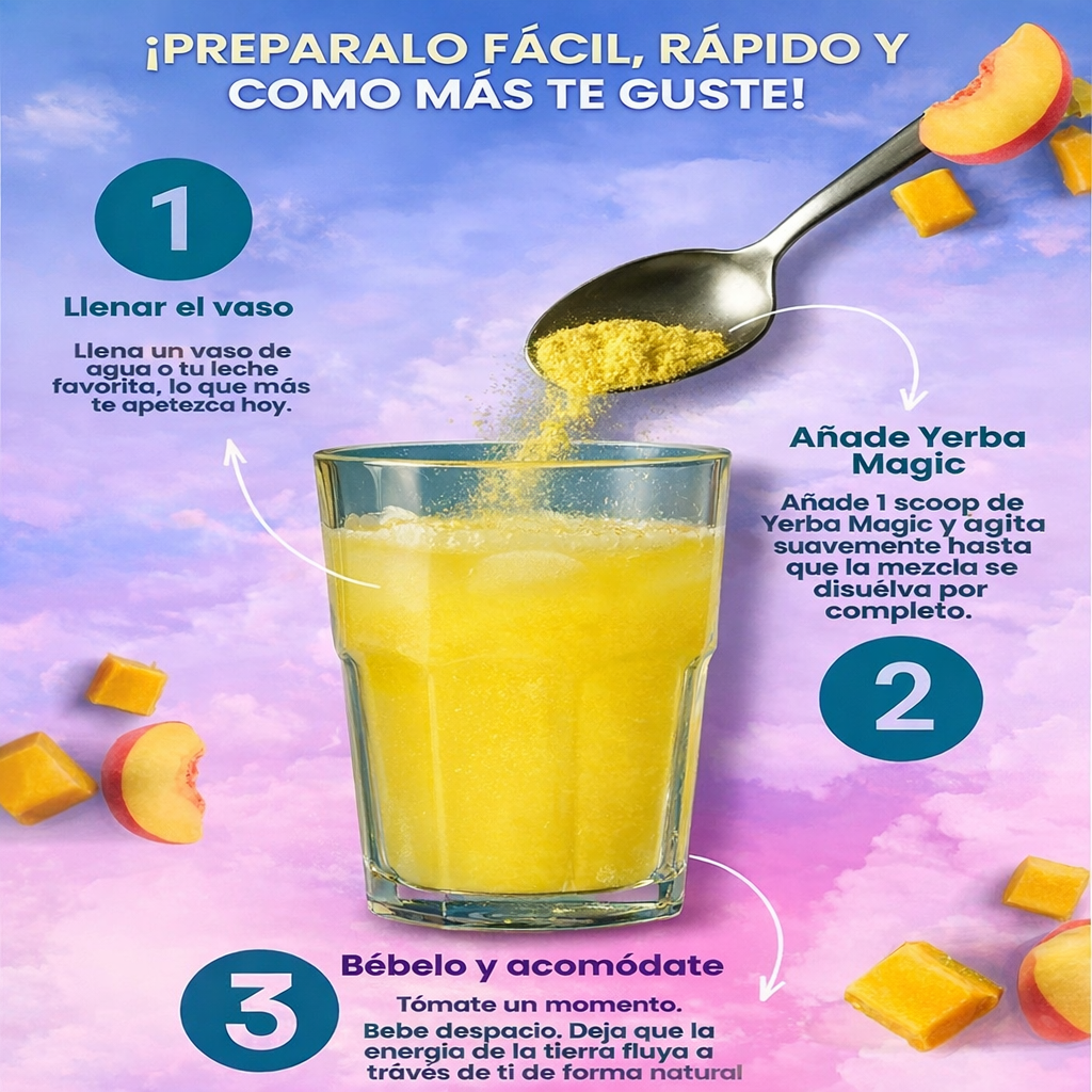 Yerba Magic Peach Mango Brainista™ | Energía natural para tu día