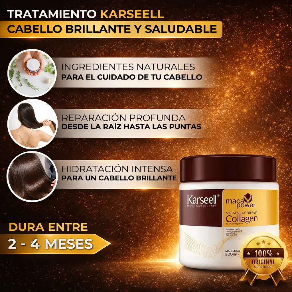 Mascarilla Karseell® con Colágeno – Brillo y Reparación Visible Desde el Primer Uso