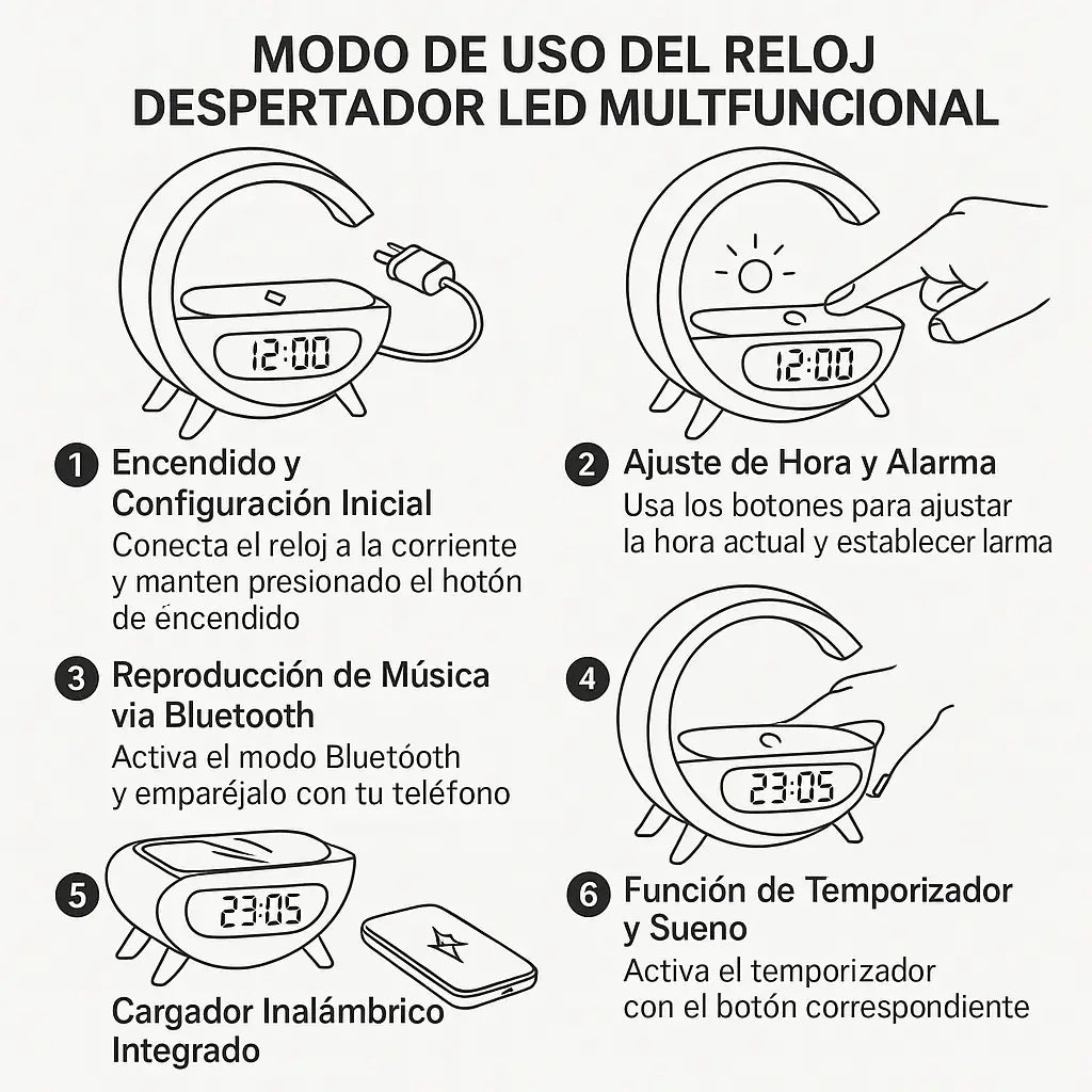 🚨¡Oferta! Lámpara 3 en 1: Luz, Parlante y Carga Inalámbrica