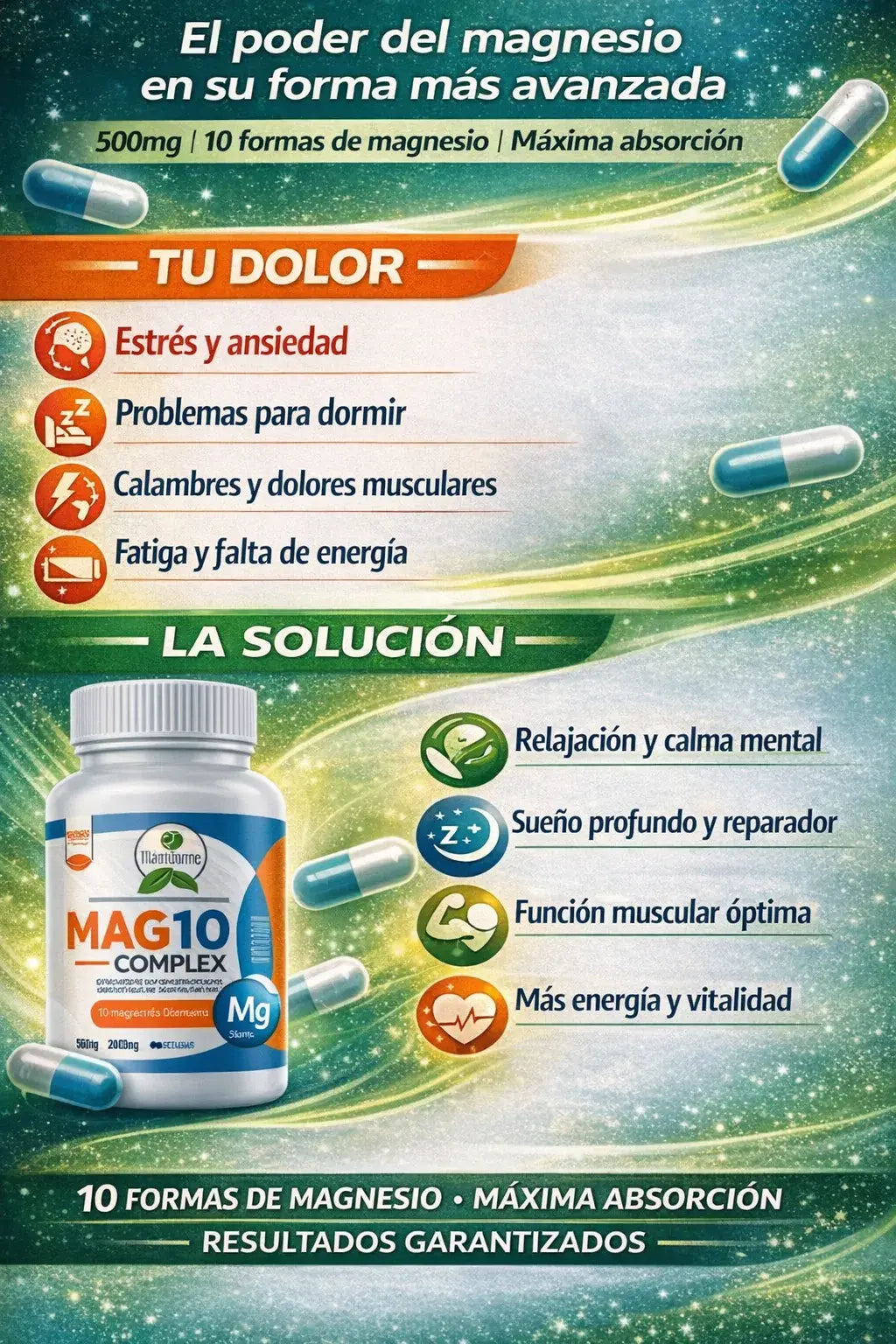Magnesio 10 Complex Original Potencia tu cuerpo y mente 🎁 HOY OFERTA 2X1