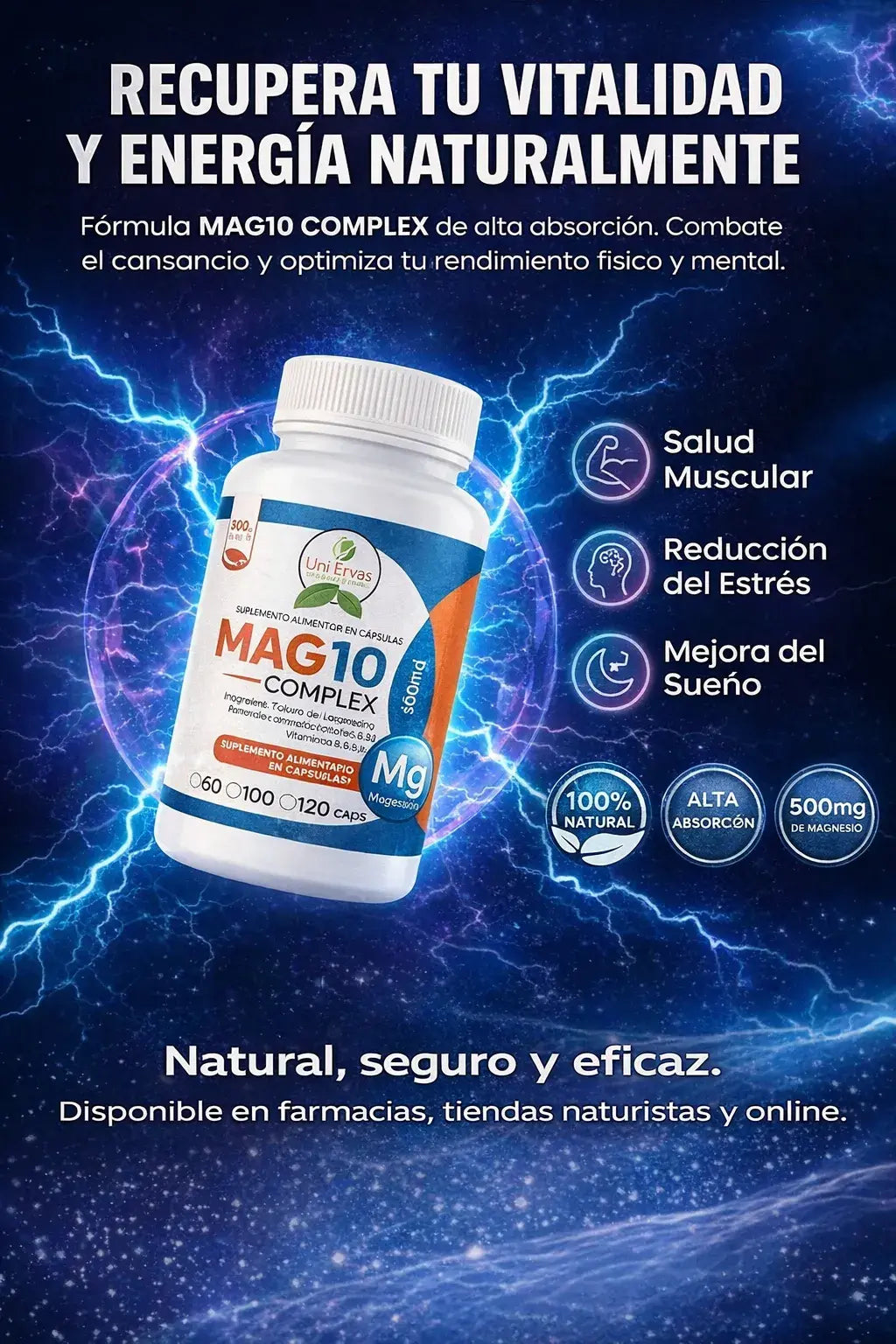Magnesio 10 Complex Original Potencia tu cuerpo y mente 🎁 HOY OFERTA 2X1