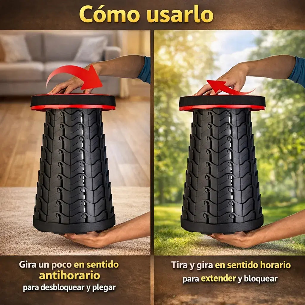 Banquito Plegable GO+™ | Descansá Donde Sea al Instante