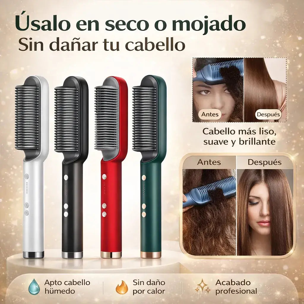 Cepillo Alisador – Ideal para cabellos difíciles - 🎁 HOY 30% DCTO