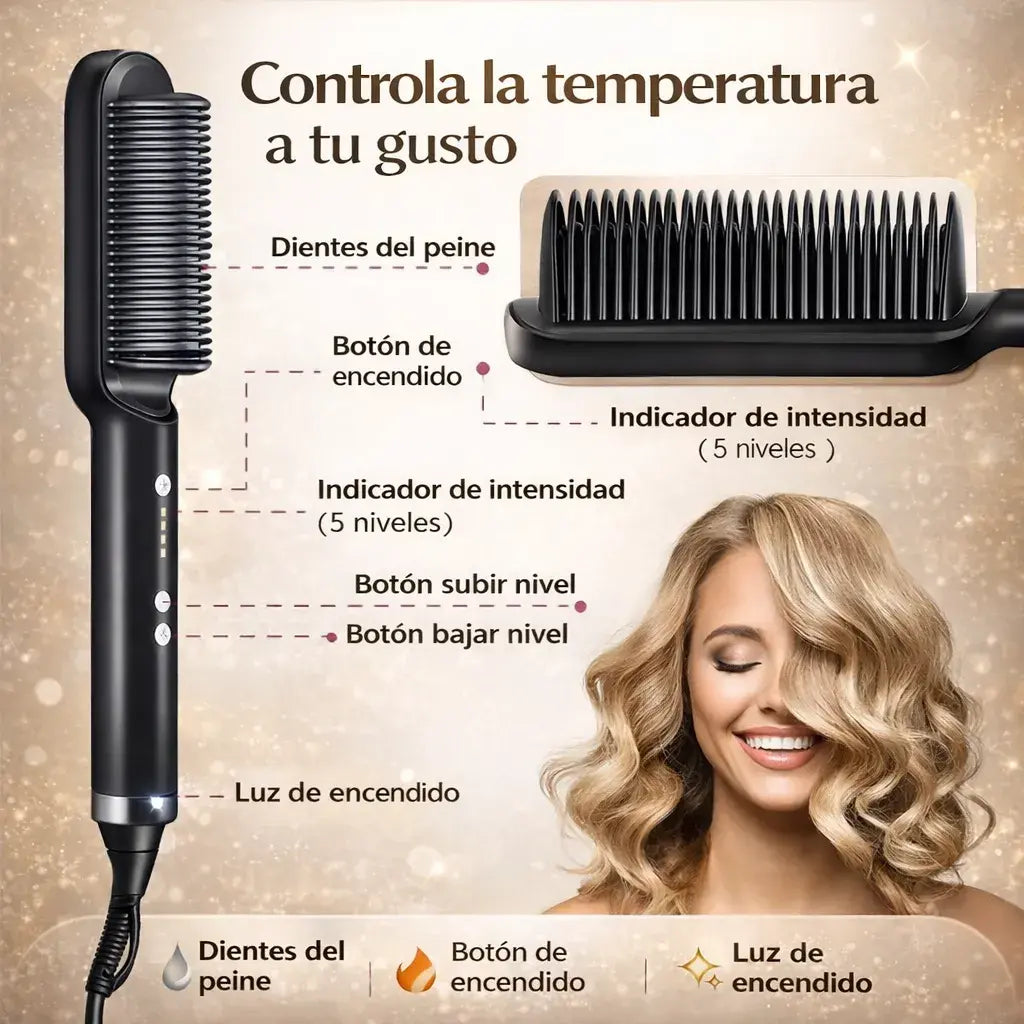 Cepillo Alisador – Ideal para cabellos difíciles - 🎁 HOY 30% DCTO