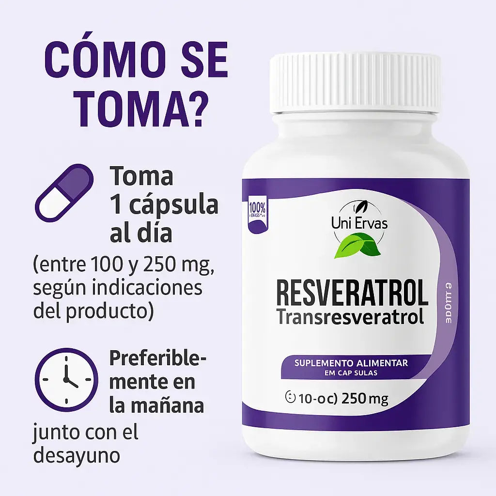 Resveratrol en capsulas – Antioxidante para Juventud y Bienestar Integral (60 capsulas)
